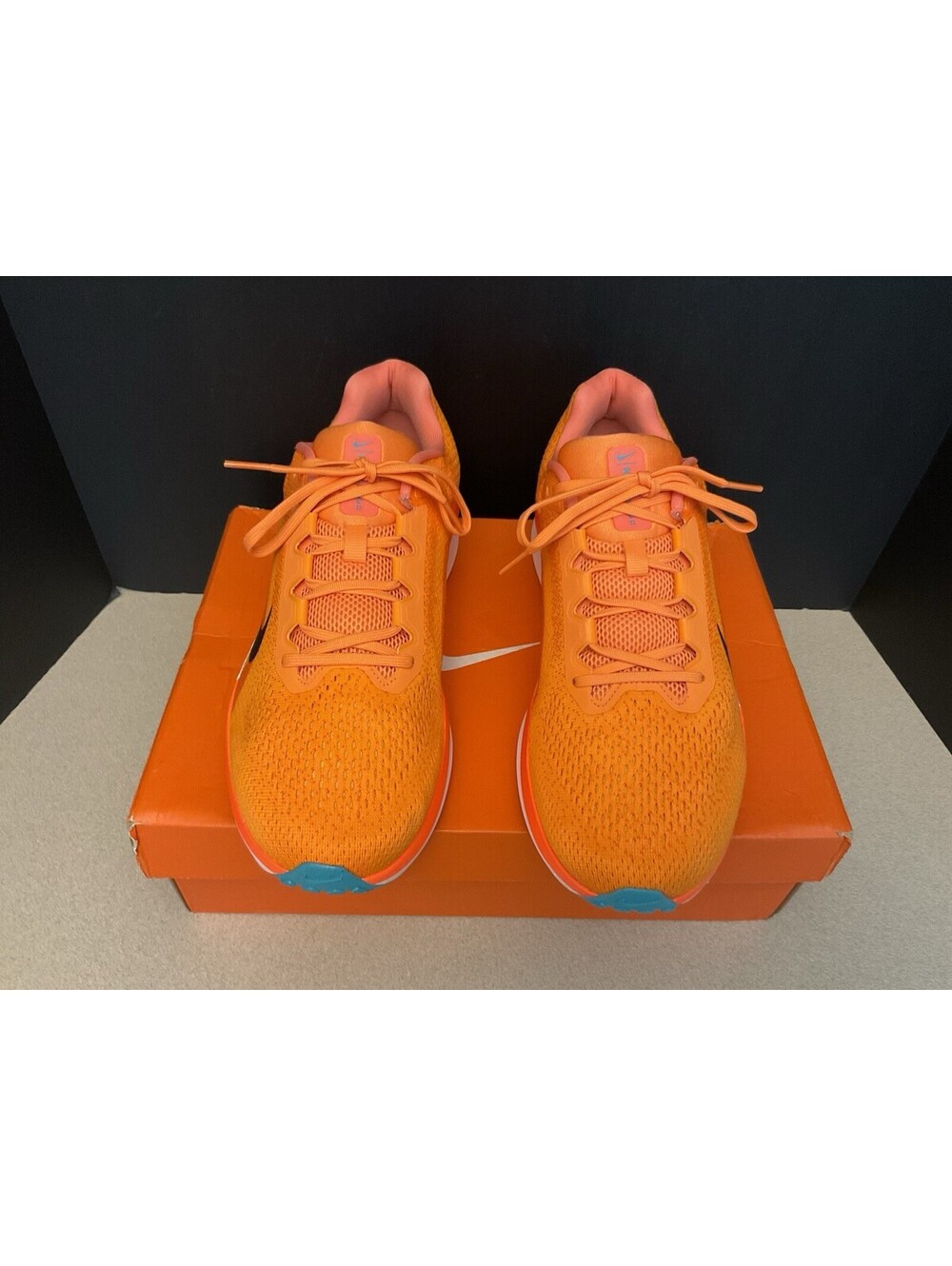 New! Mens Nike Air Winflo 11 Bright Mandarin/Black Running Shoes. Size 10.5. - Picture 2 of 12